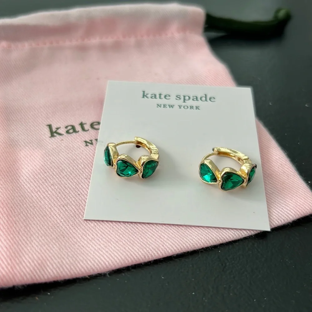 Kate Spade New York Heart Huggies Earrings